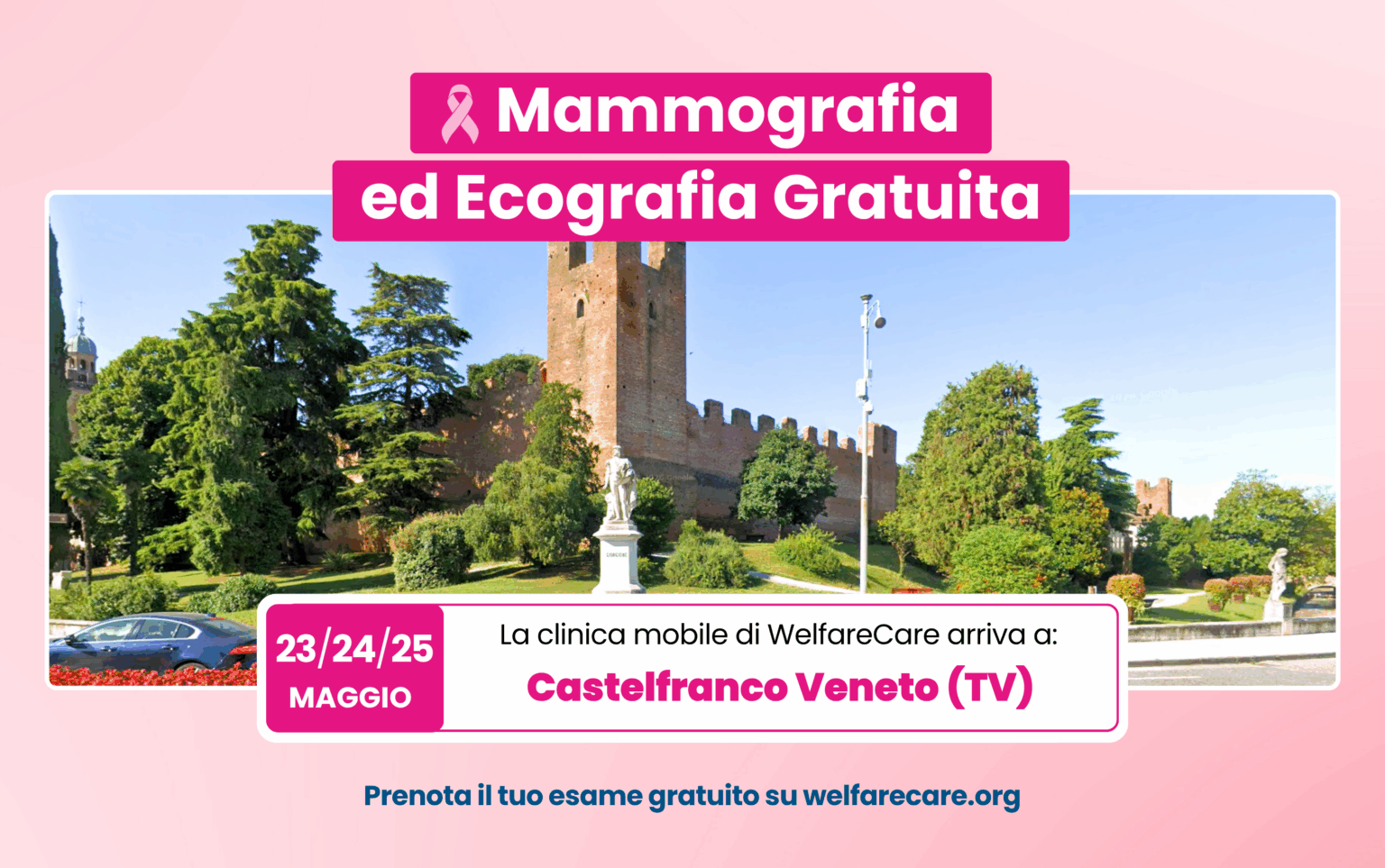 Un nuovo appuntamento con la prevenzione. Sabato 23, domenica 24 e lunedì 25 maggio 2026 – Castelfranco Veneto (TV)